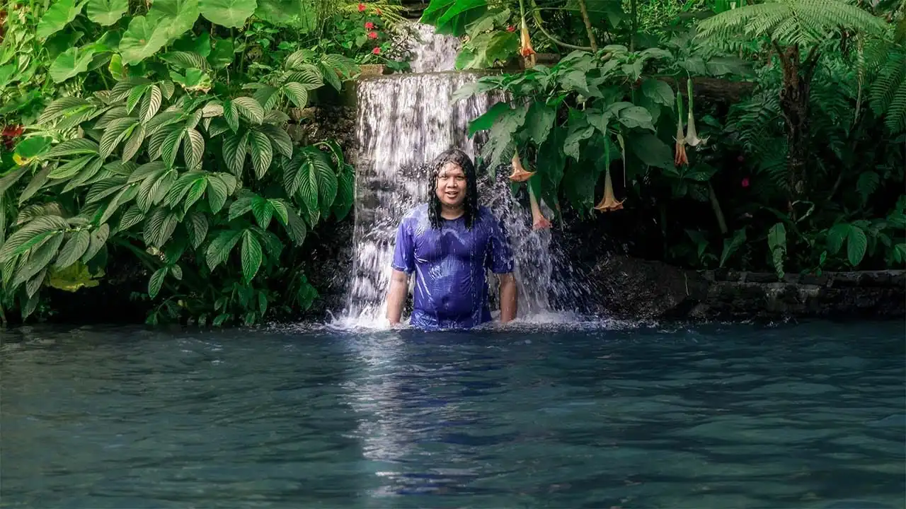 kolam aik mencerit desa wisata tetebatu