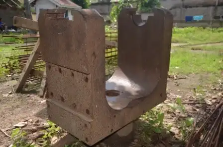 Pegangan meriam peninggalan jepang di gili trawangan