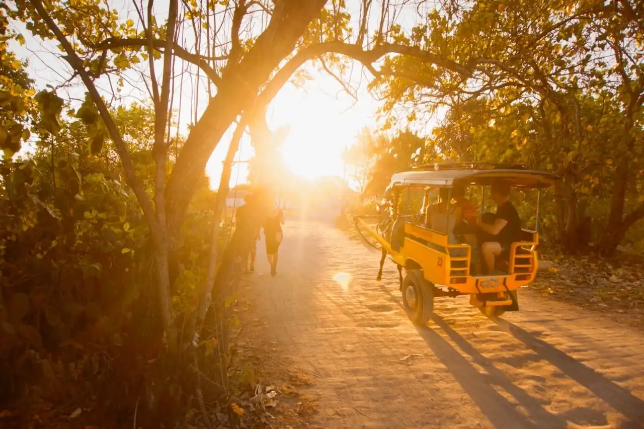keliling gili trawangan dengan cidomo