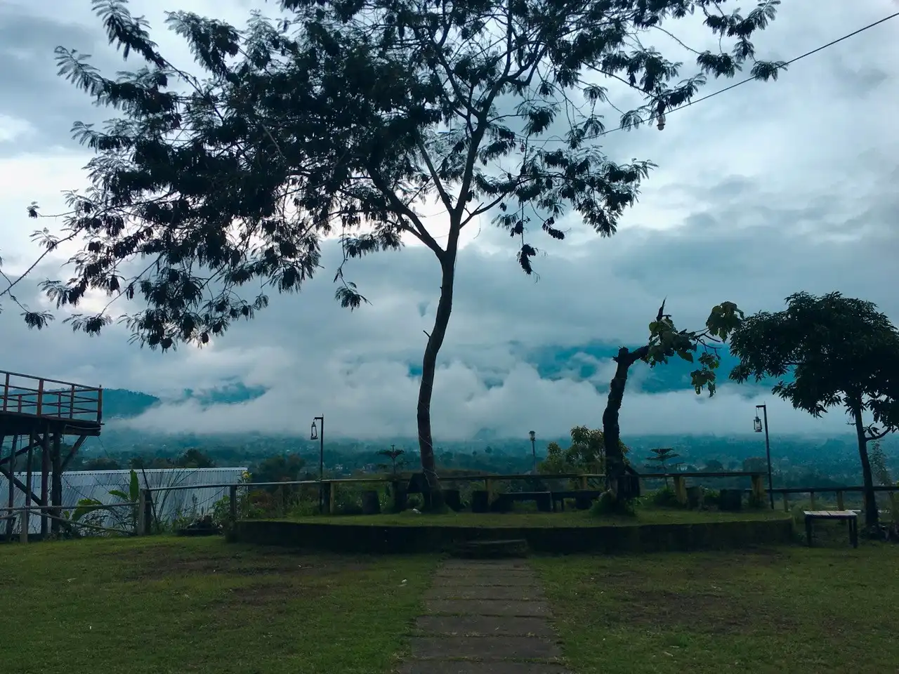view rinjani dari camping ground arum rinjani park sembalun