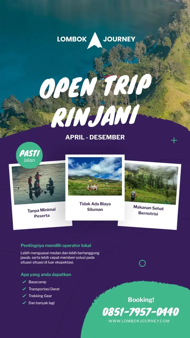 paket wisata lombok murah dan paket trekking gunung rinjani