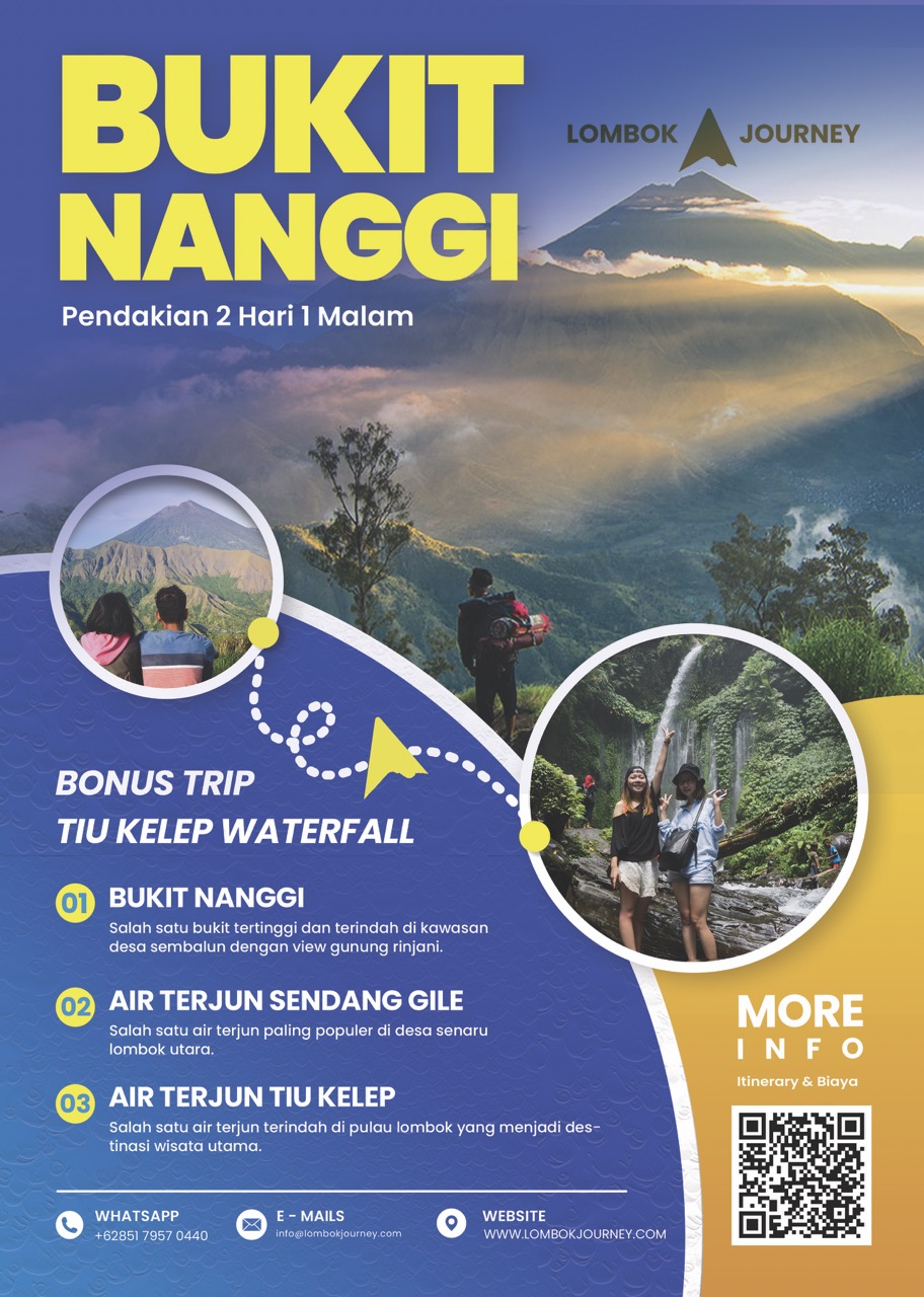 Paket Trekking Bukit Nanggi Lombok 2 Hari 1 Malam 7 brosur paket wisata bukit nanggi sembalun