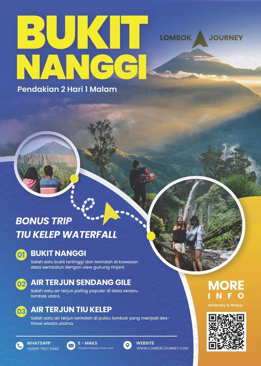 brosur paket wisata bukit nanggi sembalun